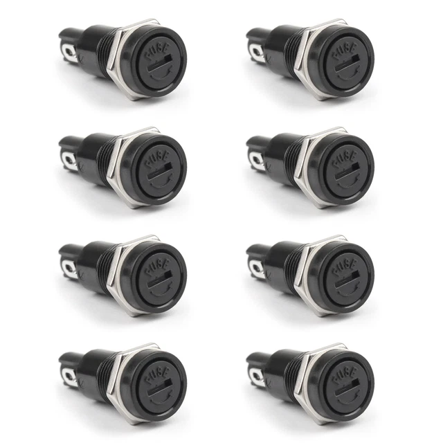 8PCS SCI R3-11 Panel Mount Chassis Fuse Holder For 5x20mm Glass Fuses 10A250V FR
