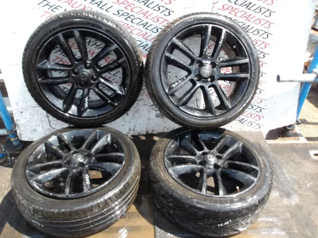 Vauxhall Corsa D Sri 2010-2014 Set Of Alloy Wheels+Tyres 17 Inch Black Aanw