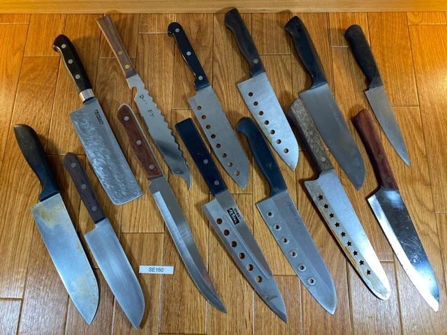 Damaged Lot of Japanese Chef's Kitchen Knives hocho set from Japan SE180