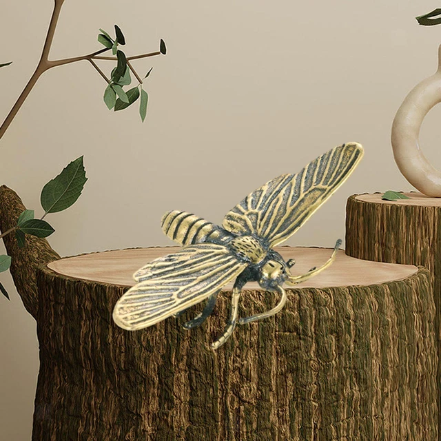 Figurine de libellule en cuivre, ornement de libellule pour décoration de