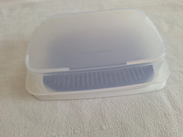 Boîte De Conservation Tupperware 1,9L Rectangulaire Blanche Avec Couvercle - Neuve
