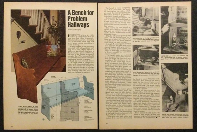 Hallway Bench HowTo Build PLANOS Classic Country Pino