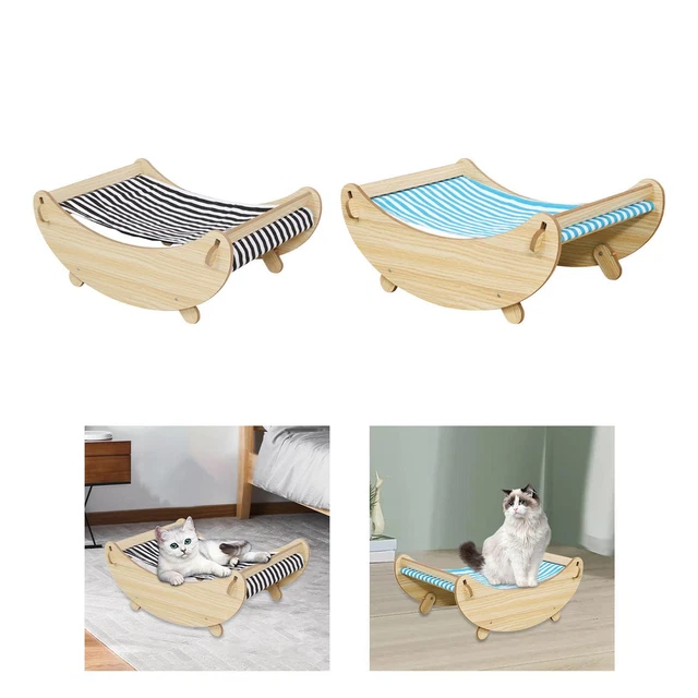 Cat Rocking Chair Elevated Cat Bed Cat Hammock for Small Medium Cats Kitten