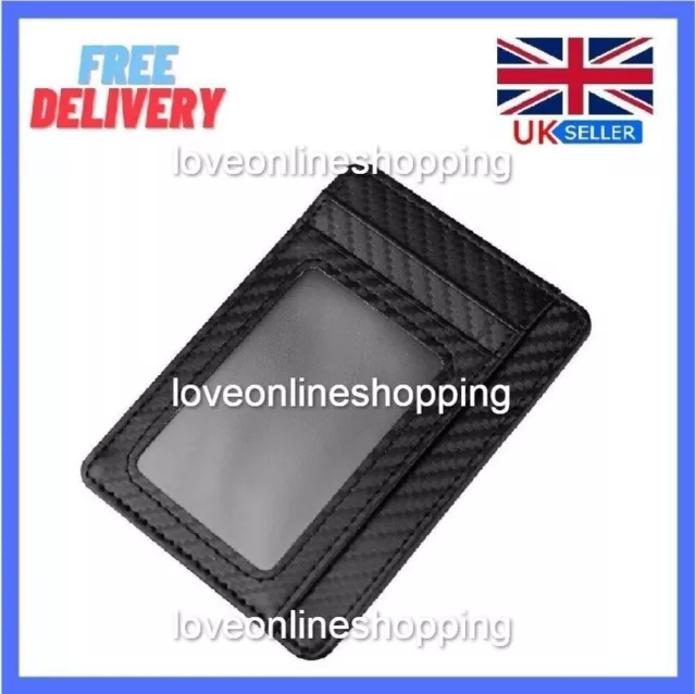 Credit Card Holder RFID Blocking Men Anti-scan Leather Slim ID Thin Small Wallet