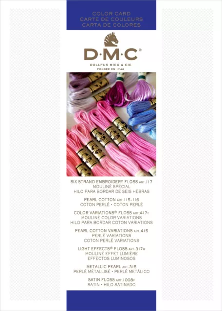 DMC Nadelarbeitsfäden bedruckte Farbkarte COLORCRD