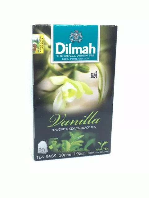 Dilmah 100% pure Ceylon VANILLA flavored black tea 30g | 20 tea bags