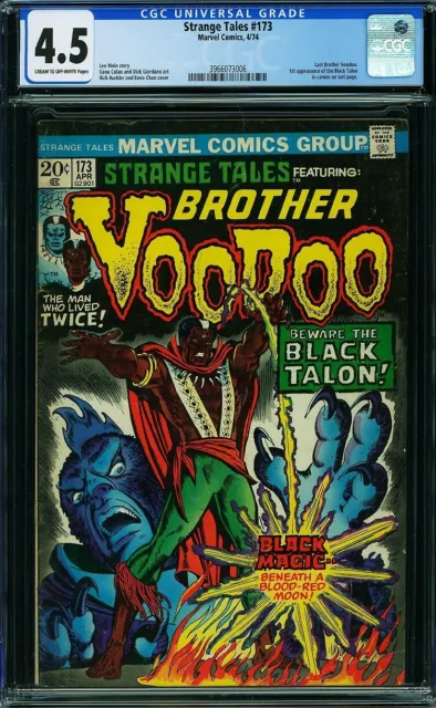 Strange Tales #173 (Marvel, 4/74) CGC 4.5 VG+ (starring Brother Voodoo) "KEY"