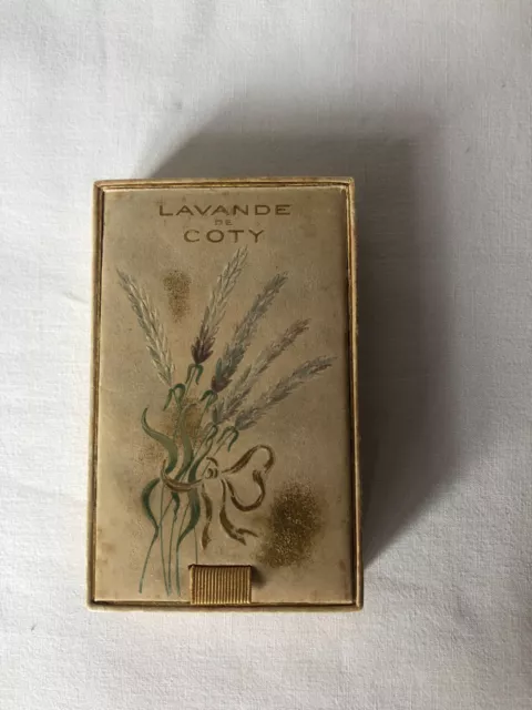 Vintage Antique Lavande de COTY Empty Perfume Box Art Deco 1900s