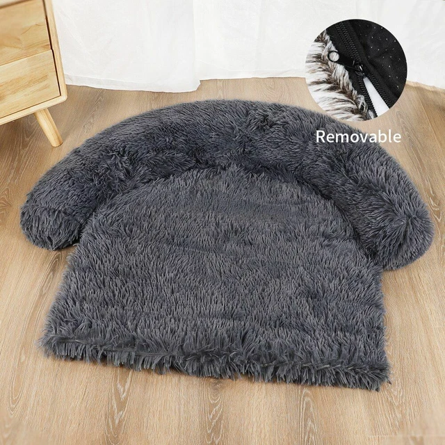 Super Soft Fur Pets Sofa Bed Portable Lightweights Solid Comfy Calming Dogs Beds