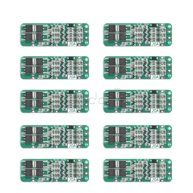 10PCS 3S 20A Li-ion Lithium Battery 18650 Charger PCB BMS Protection Board Cell