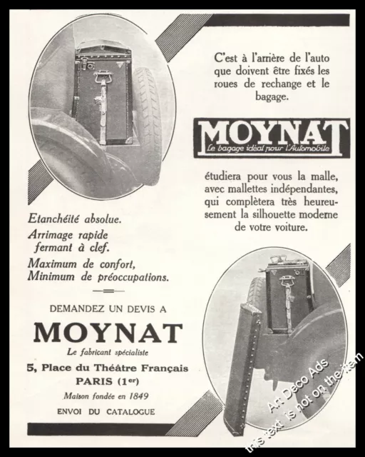 1927 Antique Cabin Trunk Moynat Original French Advert Print Ad