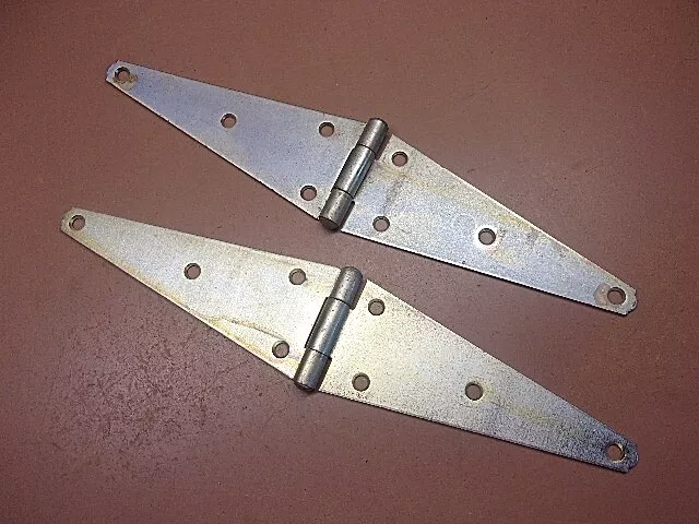 2 Pair of Hinges 15" Strap Hinges & 5" T-Hinges Garden Gate Barn Door Cabin Etc 3