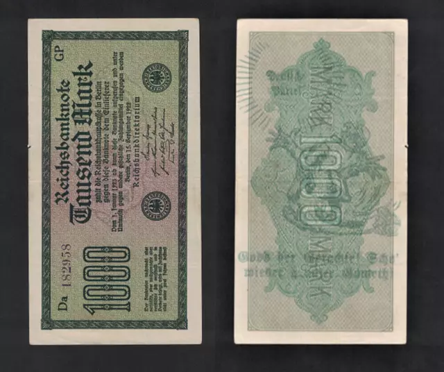 GERMANY 1000 REICHSMARK MARK 1920's PROPAGANDA N.S.D.A.P JEWISH $115.00