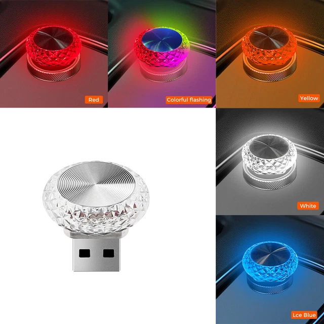 1x USB LED Mini Car Light Neon Atmosphere Ambient Bright Lamp Light Accessories