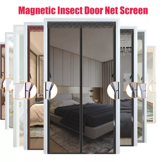 Magnetic Insect Door Net Screen Bug Mosquito Pest Control With Free Sticker NEW