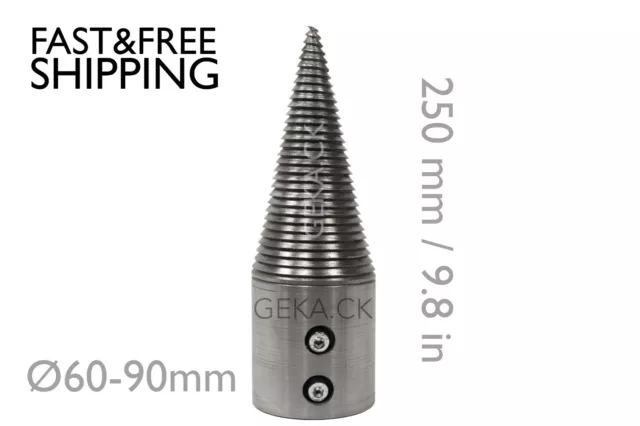 VAROMORUS STEEL SCREW FOR LOG WOOD SCREW TYPE SPLITTER CONES CLEAVER Ø60-90mm