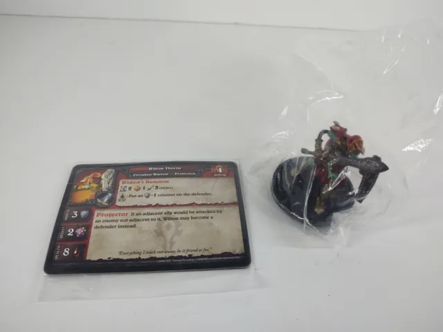 World of Warcraft Miniatures Wilton Thorne with Cards NEW WOW Core Set Warrior