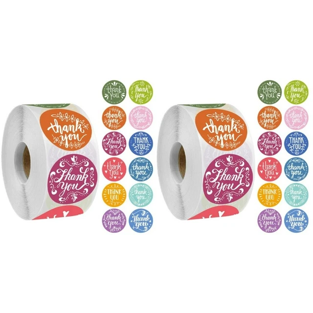 2 rollen von Danke Label Party Favor Aufkleber Backen Dichtung Aufkleber