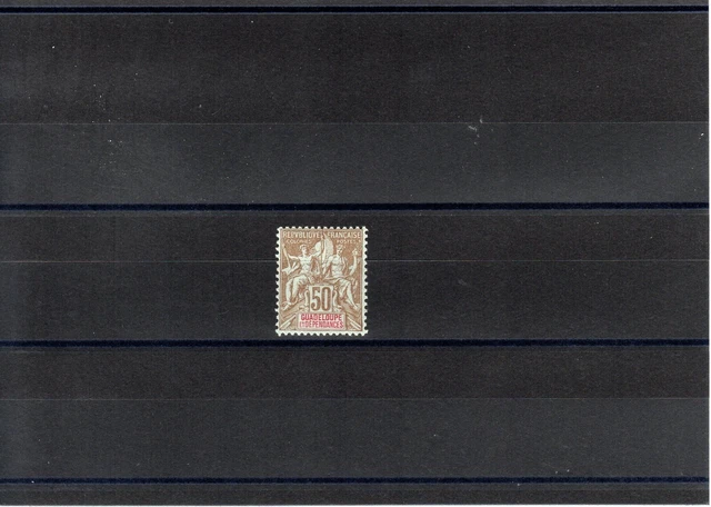 Timbre Guadeloupe France Colonie 1900 N°44 Neuf* Mh