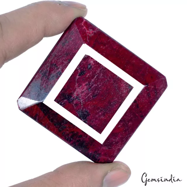 600 Ct Natural Red Ruby Octagon Faceted Earth Mined Museum Size Loose Gemstone