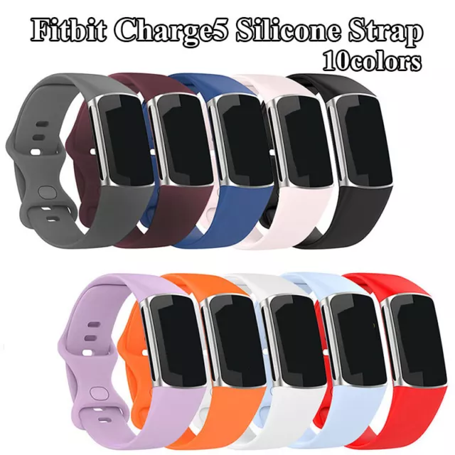 For Fitbit Charge 5 Strap Replacement Band Classic Smart Wristband Silicone+