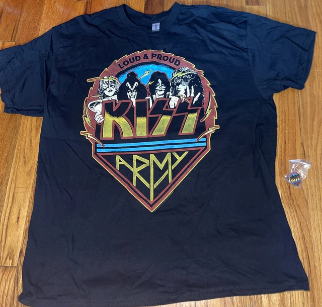 KISS FORK HEAD Fan Club New Black T-Shirt $21.49 - PicClick