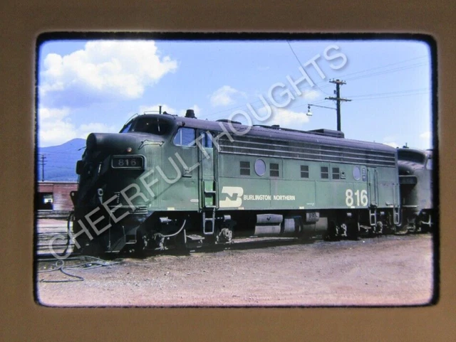 Original  '75 Kodachrome Slide BN Burlington Northern 816 F9A White Fish   38A37