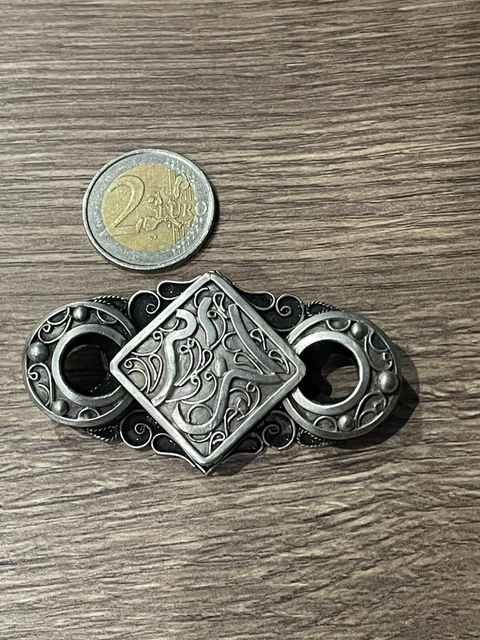Ancienne broche en argent massif filigrane kabyle berbere ethnique