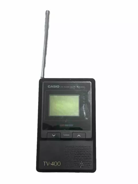 Casio Taschen-Farbfernseher TV-400 LCD Vintage Retro Einschalten