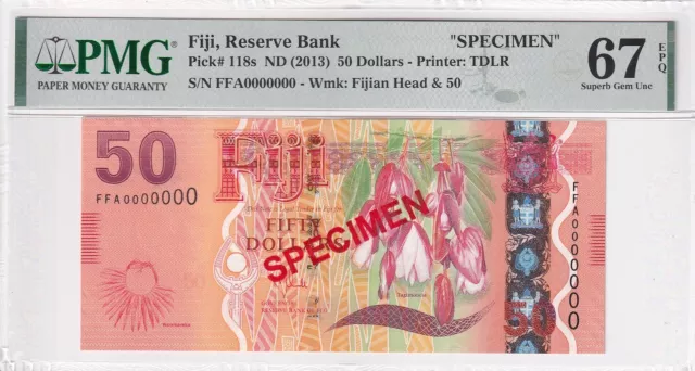 Fiji, 50 Dollars, 2013, UNC, p118s, SPECIMEN