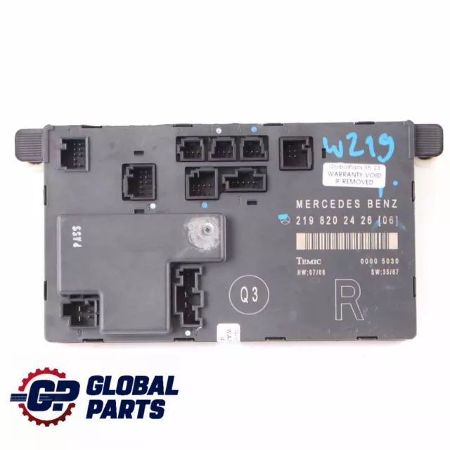 Mercedes CLS W219 Door Module Front Right Control Unit A2198202426