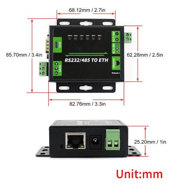 Convertitore Isolato USB A RS232 RS485/422 TTL – Modello EVC8024 – Alta Velocità