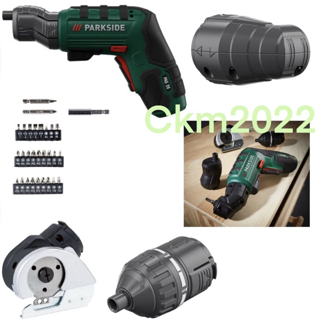 PARKSIDE CORDLESS SCREWDRIVER With 4 Different Attachments + 26 bits £