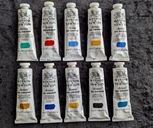 Winsor and Newton artists oil paint series 10 x 37ml tubes series 4 and 1 bundle