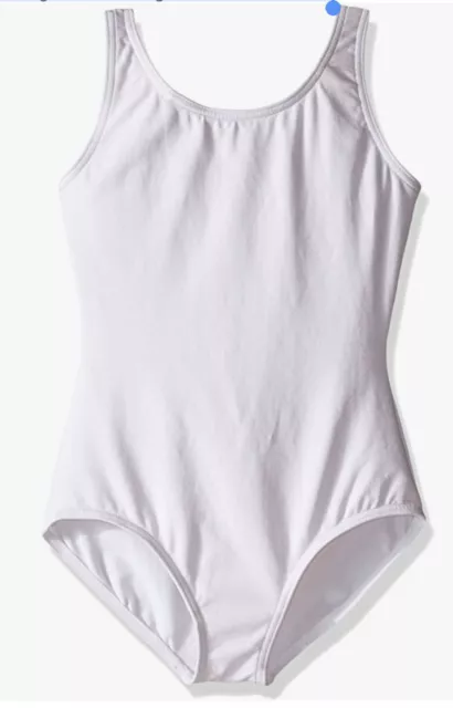 NWT Capezio Girls Classic High-neck Tank Leotard White Size S