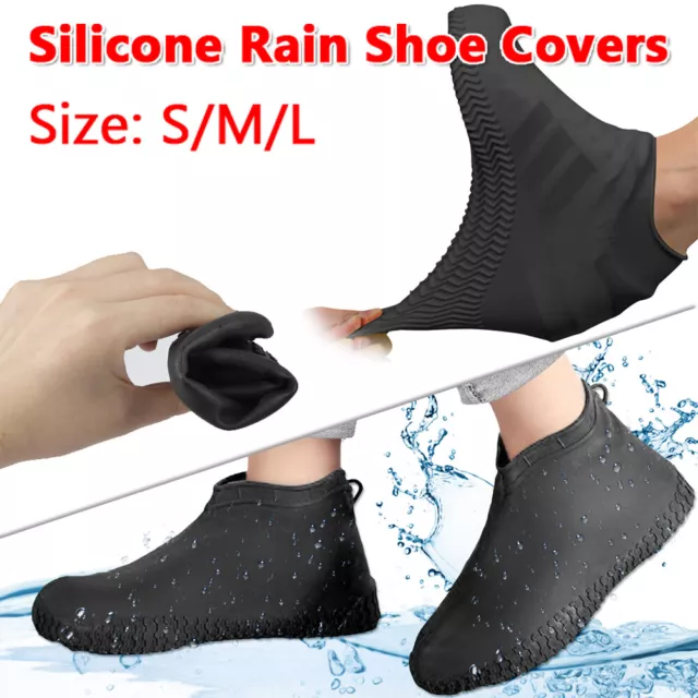 Anti-slip Silicone Rain Shoe Covers Reusable Waterproof Shoes Cover Protector US