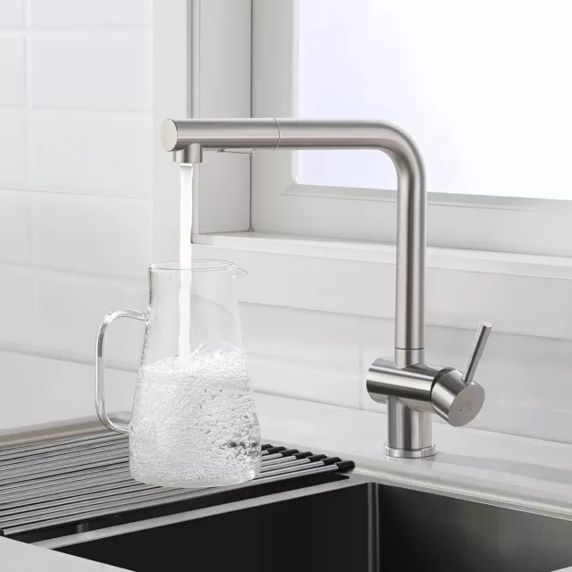 Robinet d'évier de cuisine Auralum, robinet de cuisine avec douche extractible 3