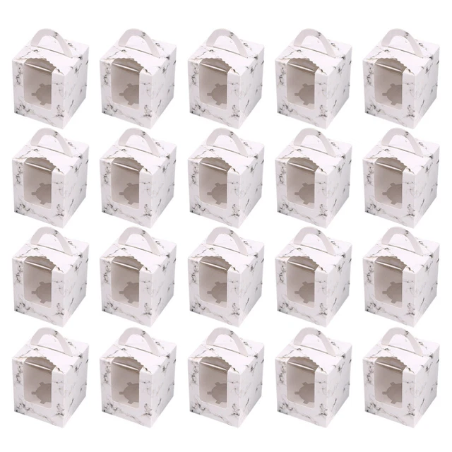 Scatola finestra da forno inserisci scatola da imballaggio muffin portatori cupcake singoli