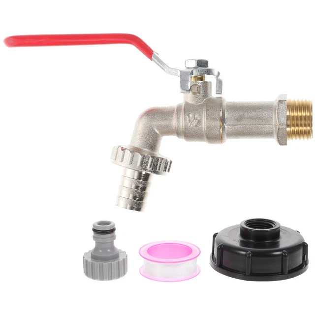 Messing Wasserhahnadapter 90° Winkel - 1/2" & 3/4" Schlauchanschluss | 360° Drehbar