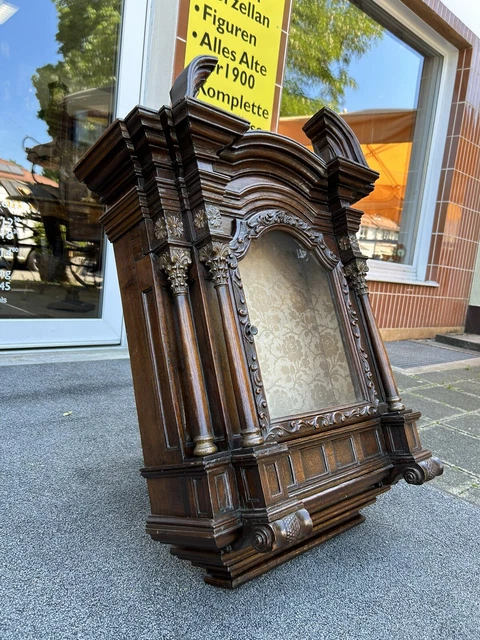 Schrein Altar Tabernakel Hausaltar Holzschrein Klosterarbeit wohl um 1800 - 1850