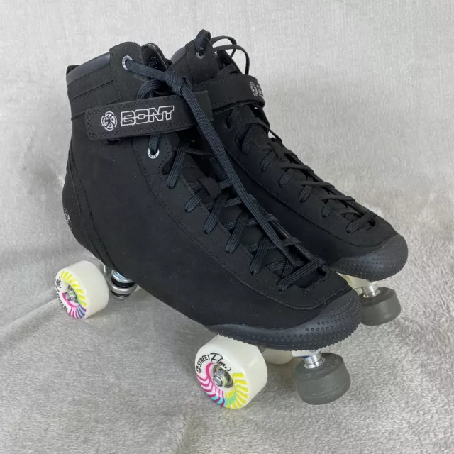 Bont Parkstar Men's Professional Roller Skates Size 12 Black Suede Street NEW