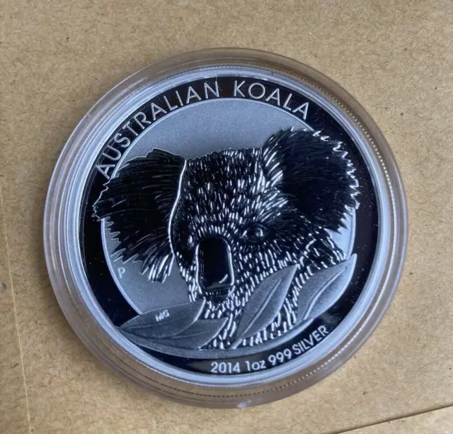 1 Oz Silber - Koala uncirculated 2014 - Australien in Münzkapsel