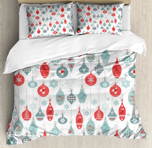 Jahrgang Bettwäsche Set Frohe Weihnachten Muster