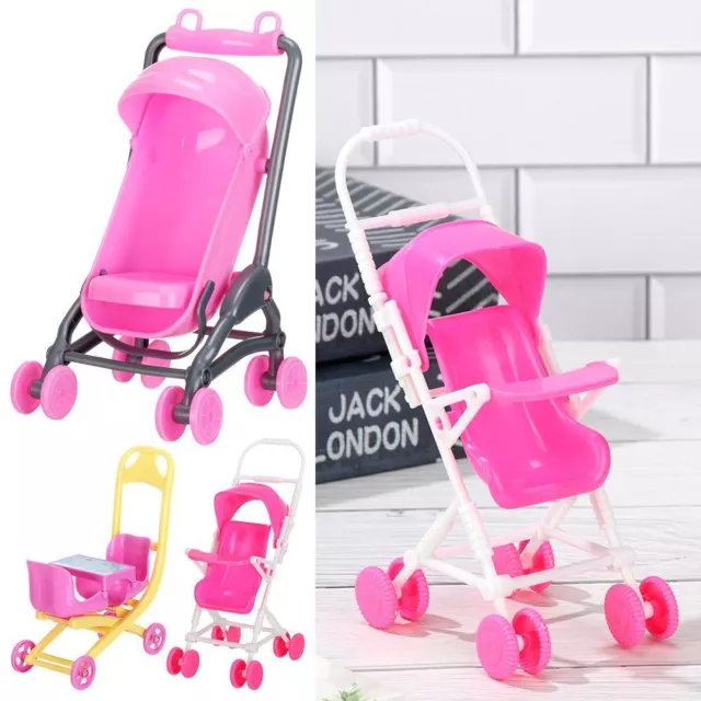 Miniature Baby Stroller Infant Carts Dolls Accessories Dollhouse Furniture