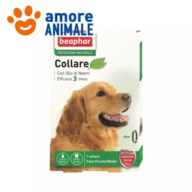 Beaphar Collare 65 cm Protezione Naturale - Antiparassitario Cane Taglia Piccola