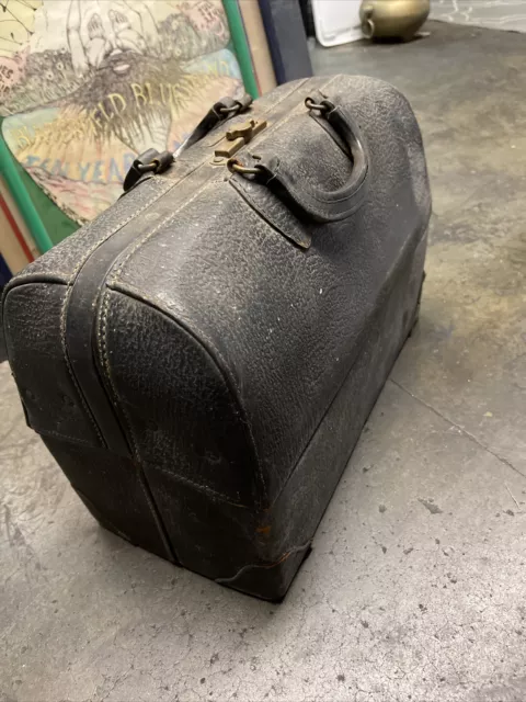 Rare Antique Leather Physician's Bag