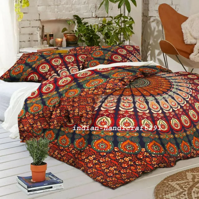 Housse Couette Mandala Hippie Indien King Taille Doona Boho Literie Ensembles