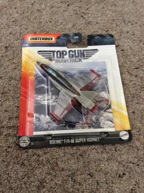 Matchbox Skybusters Toy Metal Plane - Top Gun: Maverick - BOEING F/A-18  SUPER HORNET HANGMAN (GVW39) 