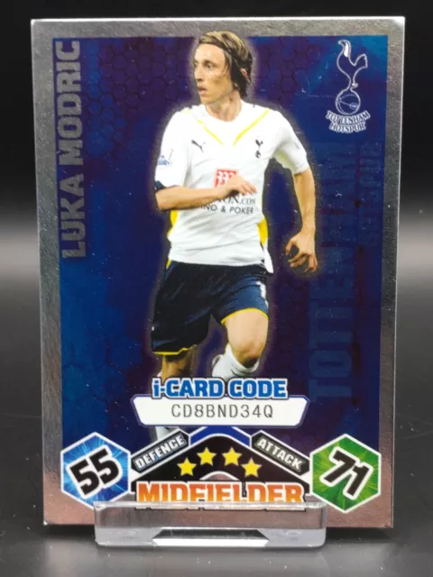 2009-10 Topps Match Attax EPL Luka Modric Tottenham Hotspur I-Card Foil Card