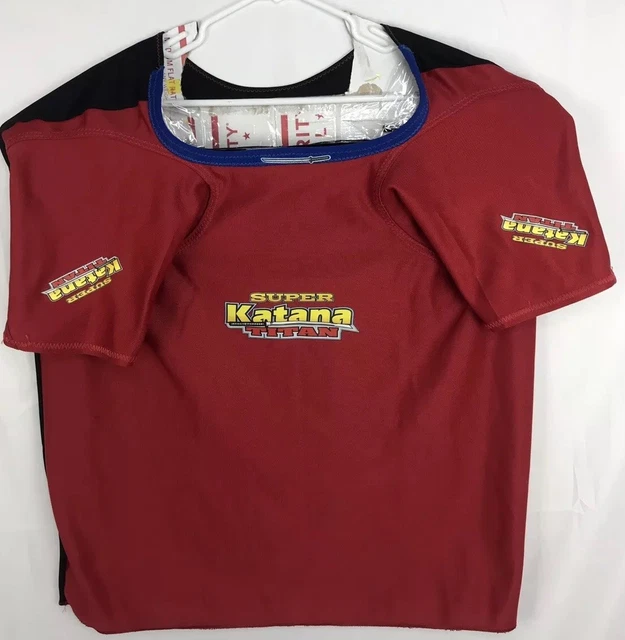 TITAN SUPER KATANA A/S Bench Shirt With Low-Cut Collar Red